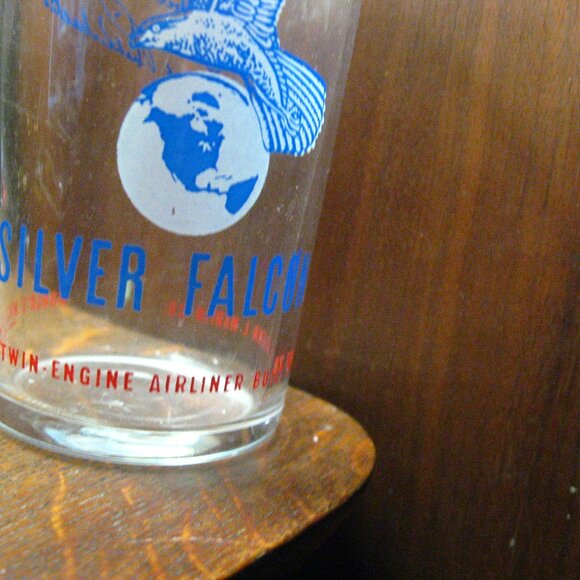 Eastern Airlines Silver Falcon 1950's Cocktail Glass - Picture 7 of 9